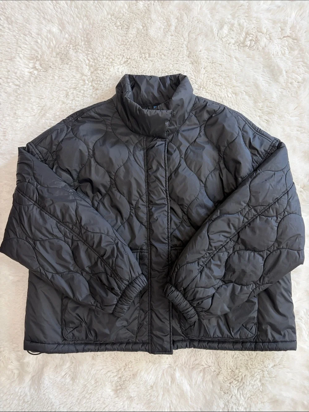 Old Navy Packable water-Resistant,size L Black Quilted Puffer Jacket